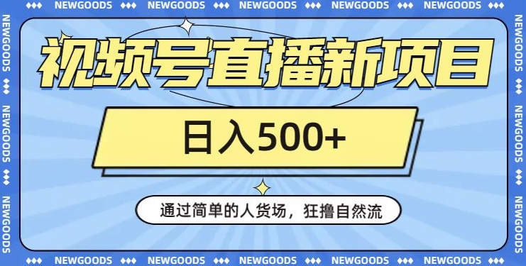 视频号直播新项目，通过简单的人货场，狂撸自然流，日入500+【260G资料】-第一资源网