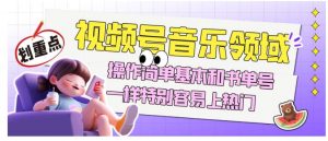 视频号音乐领域项目玩法，操作简单基本和书单号一样，特别容易上热门【揭秘】-第一资源网