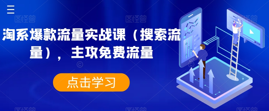 淘系爆款流量实战课（搜索流量），主攻免费流量-第一资源网