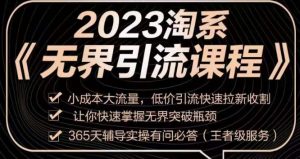 2023淘系无界引流实操课程,小成本大流量,低价引流快速拉新收割,让你快速掌握无界突破瓶颈-第一资源网