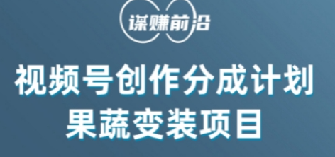 视频号创作分成计划水果蔬菜变装玩法，借助AI变现-第一资源网