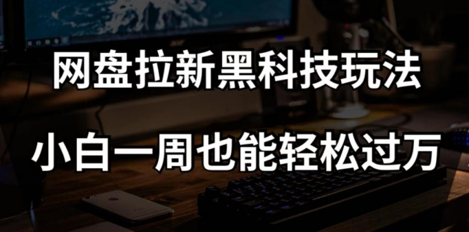 网盘拉新黑科技玩法，小白一周也能轻松过万【全套视频教程+黑科技】【揭秘】-第一资源网