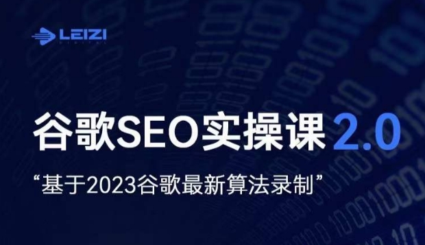 雷子·谷歌SEO 2.0实战课，独立站询盘自由必备，基于2023谷歌最新算法录制-第一资源网
