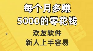 欢友软件,新人上手容易,每个月多赚5000的零花钱【揭秘】-第一资源网