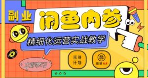 闲鱼精细化运营入门+高阶实战教学,从底层逻辑到轻松变现,多维度玩转闲鱼副业-第一资源网