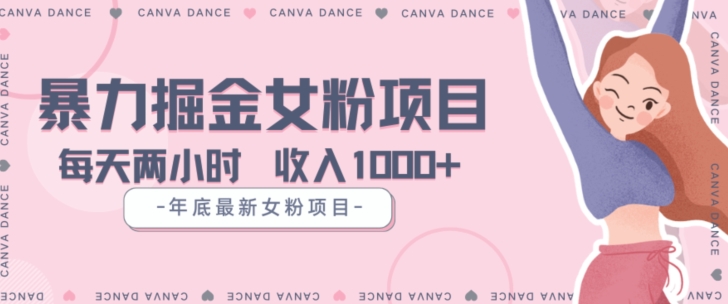 年底暴力女粉掘金项目5天变现1.5W+【揭秘】-第一资源网