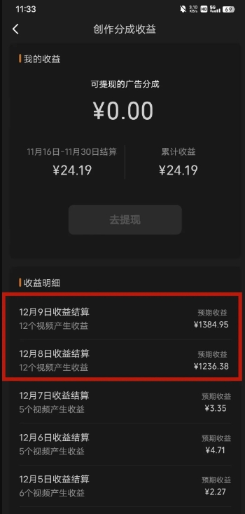 最新撸视频号‮作创‬者‮益收‬课程，测通了视频号分成计划，一天百来块-第一资源网