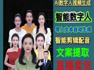 伍老师Ai数字人快速剪辑制作以及变现视频课-第一资源网