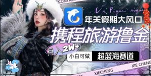 年关假期大风口,携程旅游撸金,超蓝海赛道,月入2w+【揭秘】-第一资源网
