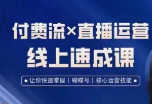 视频号付费流实操课程,付费流✖️直播运营速成课,让你快速掌握视频号核心运营技能-第一资源网