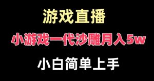 玩小游戏一代沙雕月入5w，爆裂变现，快速拿结果，高级保姆式教学【揭秘】-第一资源网