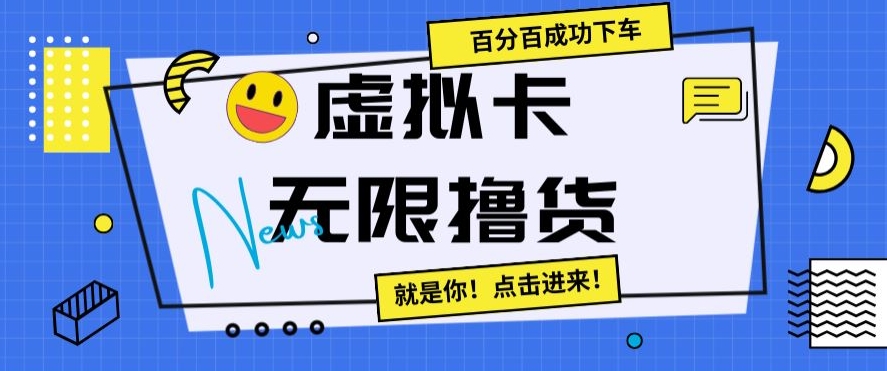 虚拟卡无限撸货，百分百成功下车【仅揭秘】-第一资源网