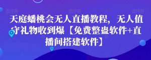 天庭蟠桃会无人直播教程,无人值守礼物收到爆【免费整蛊软件+直播间搭建软件】-第一资源网