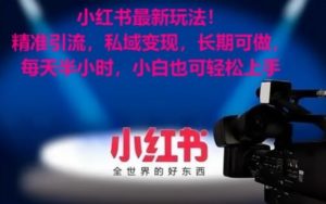 小红书最新玩法!精准引流,私域变现,长期可做,每天半小时,小白也可轻松上手【揭秘】-第一资源网