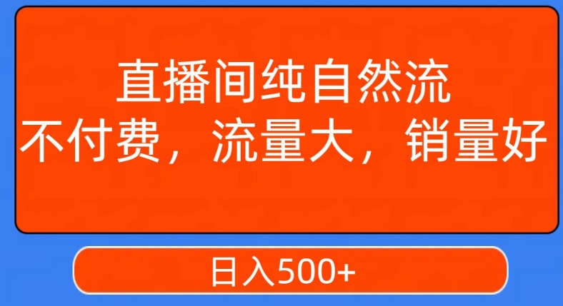 视频号直播间纯自然流，不付费，白嫖自然流，自然流量大，销售高，月入15000+【揭秘】-第一资源网