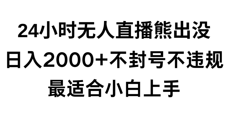 快手24小时无人直播熊出没，不封直播间，不违规，日入2000+，最适合小白上手，保姆式教学【揭秘】-第一资源网