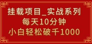 挂载项目,小白轻松破1000,每天10分钟,实战系列保姆级教程【揭秘】-第一资源网