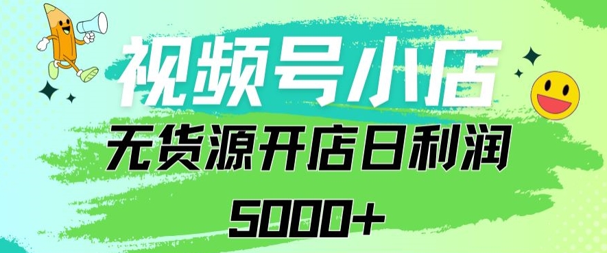视频号无货源小店从0到1日订单量千单以上纯利润稳稳5000+【揭秘】-第一资源网