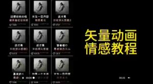 矢量动画情感教程：高点赞涨粉，适合情感、思维、创业教育等赛道-第一资源网