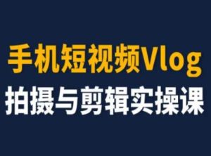 手机短视频Vlog拍摄与剪辑实操课，小白变大师-第一资源网
