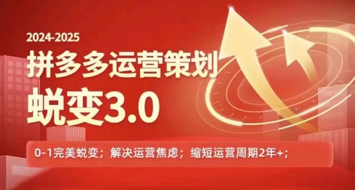 2024-2025拼多多运营策略蜕变3.0，0~1完美蜕变，解决信息焦虑-第一资源网