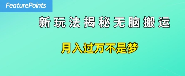简单操作，每天50美元收入，搬运就是赚钱的秘诀【揭秘】-第一资源网