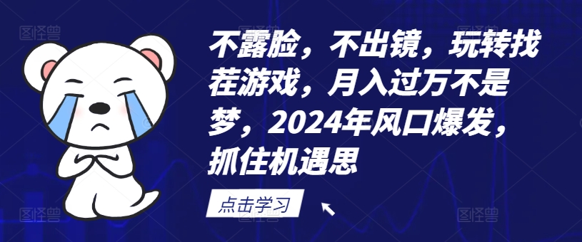 不露脸，不出镜，玩转找茬游戏，月入过万不是梦，2024年风口爆发，抓住机遇【揭秘】-第一资源网