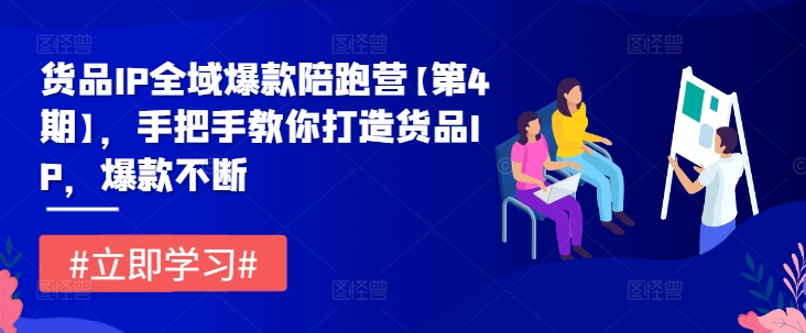 货品IP全域爆款陪跑营【第4期】，手把手教你打造货品IP，爆款不断-第一资源网