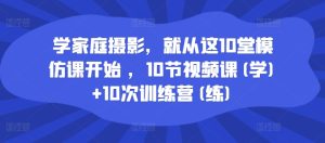 学家庭摄影,就从这10堂模仿课开始 ,10节视频课(学)+10次训练营(练)-第一资源网