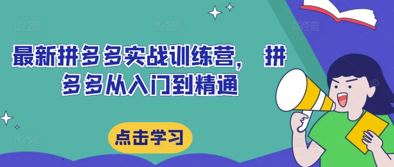 最新拼多多实战训练营， 拼多多从入门到精通-第一资源网
