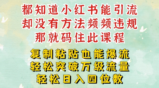 小红书靠复制粘贴一周突破万级流量池干货，以减肥为例，每天稳定引流变现四位数【揭秘】-第一资源网