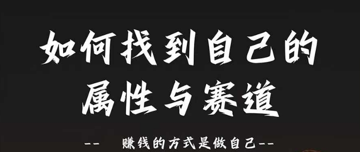 赛道和属性2.0：如何找到自己的属性与赛道，赚钱的方式是做自己-第一资源网