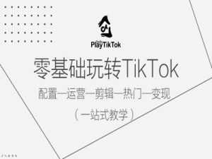 零基础玩转TikTok,配置一运营一剪辑一热门一变现,一站式教学-第一资源网