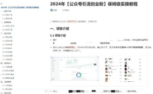 公众号引流创业粉,学会这个方法,你也能月入30000+ (陪跑项目)-第一资源网