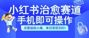 小红书治愈视频赛道,手机即可操作,流量超级火爆,单日变现300+【揭秘】-第一资源网