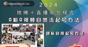 2024地摊+直播带货模式自然流起号稳号全流程,0粉0视频自然流起号方法-第一资源网