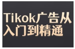 Tiktok Ads实操教程，Tiktok广告从入门到精通-第一资源网