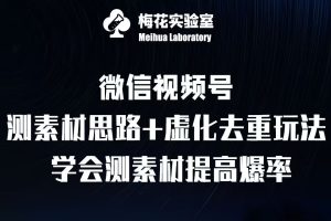 视频号连怼技术-测素材思路和上下虚化去重玩法-梅花实验室社群专享-第一资源网