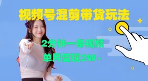 视频号混剪玩法,2分钟一条视频,单月变现2W+【揭秘】-第一资源网