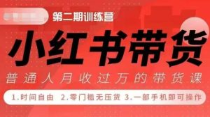 小Red书带货42天训练营 2.0版，宝妈+自由职+上班族+大学生，提高副业收入的大红利项目-第一资源网