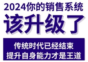2024能落地的销售实战课，你的销售系统该升级了-第一资源网