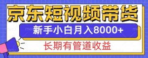 京东短视频带货新玩法，长期管道收益，新手也能月入8000+-第一资源网