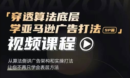 穿透算法底层，学亚马逊广告打法SP篇，从算法侧讲广告架构和实操打法，让你不再只学会表层方法-第一资源网