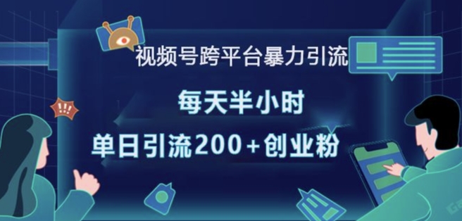 视频号跨平台暴力引流，每天半小时，单日引流200+精准创业粉-第一资源网