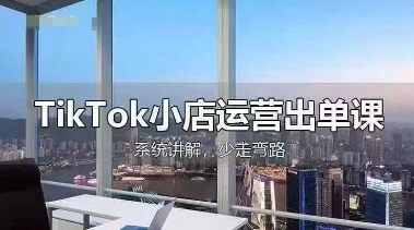 TikTok小店运营出单课，从开店选品、运营出单、发货回款，进行全流程讲解-第一资源网