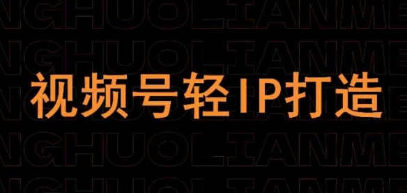 视频号线上课程，视频号轻IP打造-第一资源网