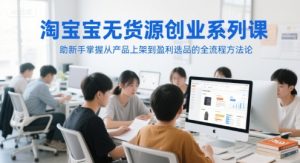 淘宝无货源创业系列课，助新手掌握从产品上架到盈利选品的全流程方法论-第一资源网