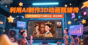 利用AI制作3D动画甄嬛传,流量爆了,手把手教你这个AI新玩法,轻松涨粉-第一资源网