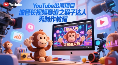 YouTube出海项目，油管长视频赛道之猴子达人秀制作教程-第一资源网