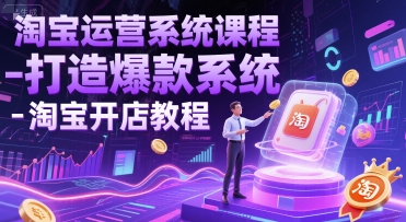 淘宝运营系统课程-打造爆款系统-淘宝开店教程-第一资源网